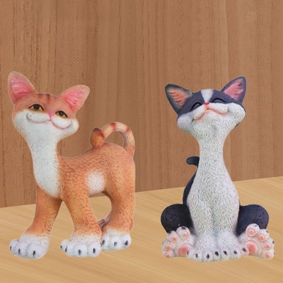 Katze Statue Harz Kreative Tischplatte Ornament für Bücherregal Arbeitszimmer Büro