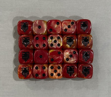 Warhammer Chaos Khorne World Eaters Juego de dados (20) D6 AoS 40k Age of Sigmar