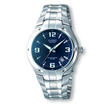 CASIO Edifice EF106D-2A Heritage 3-Hand Analog Watch, Blue Dial