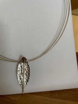 S. Oliver Halskette ''Blatt'' silber/goldfarben - 41 cm