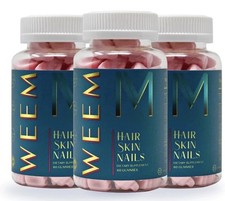WEEM Hair Skin and Nails Gummies, Vegan biotin Vitamins, Healthy Hair Lot of 6