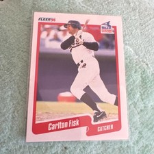 Fleer 1990 Carlton Fisk #530 Chicago White Sox Baseball Sports Trading Card