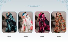 Presenting New Satin Silk Saree With Blouse For Women Festival Wear