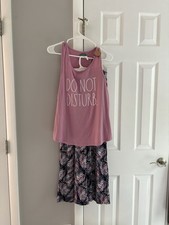 Rae Dunn Pajama Set with sparkly letters