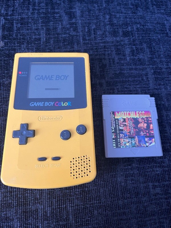 Nintendo Gameboy Color Yellow Working With Games- NO Sound Issue
