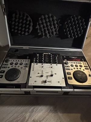 American Audio DJ Coffin w/ (2) PSX CD Players + Q-D3 Battle Mixer Tested