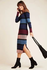 New Anthropologie Dolan Left Coast Lorna Midi Knit Sweater Dress Sz S MSRP: $160