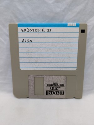 MS-Dos Saboteur II Avenging Angel Floppy Disk 3.5''