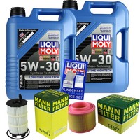 Mann Inspektionspaket 10L Liqui Moly Longtime 5W-30 FüR Audi A6 Avant S6 Quattro