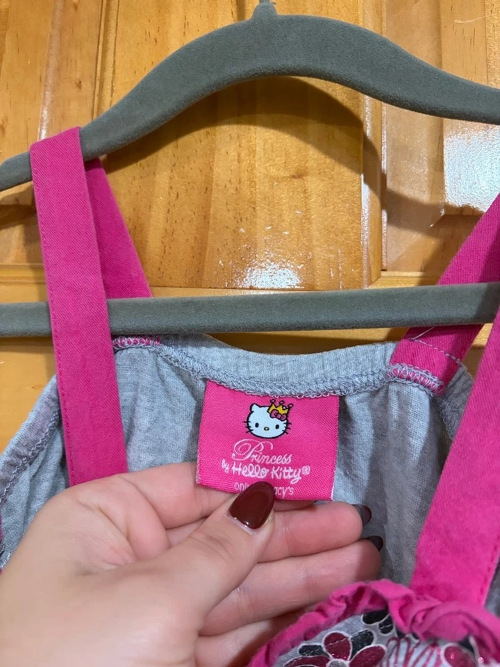 Mameluco Hello Kitty Niñas Gris Rosa Talla S Floral Sanrio 2013 Foto 2 de 4