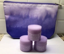 CLINIQUE Take The Day Off Facial Cleansing Balm .5oz/15ml ea Set/3+Bag NEW