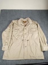 Vintage Woolrich Men's Large 1707 Tan Mountain Jacket Lined Cotton Fishing Y2K