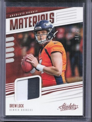2019 Panini Absolute #RM-15 Drew Lock Absolute Rookie Prime #/25
