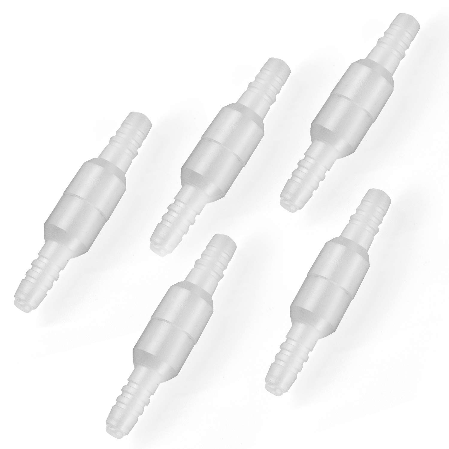 5Packs Oxygen Tubing Swivel Connector for 5 Count (Pack of 1), Transparent