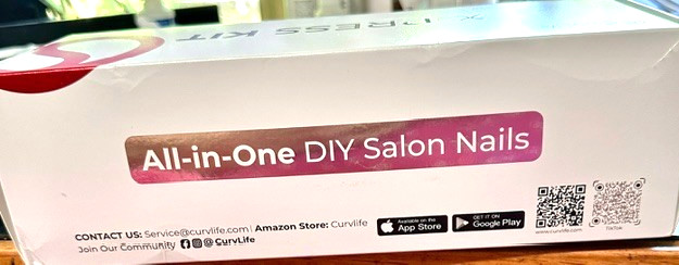 CurvLife Nail Art Kit Gel Extension Set w/ UV Lamp Tips Glue Top Coats NEW