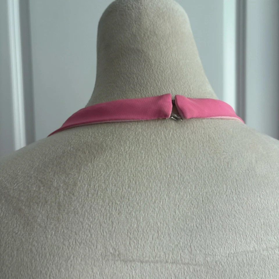 Flirt by Maggy Sottero Pink Formal Gown Halter Neck Prom Pink Beaded Y2K XS - Image 4 of 4