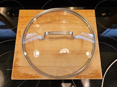 Cuisinart Replacement Glass Pot Pan Skillet Lid 10-1/4  Outside 9-3/4'' Inside