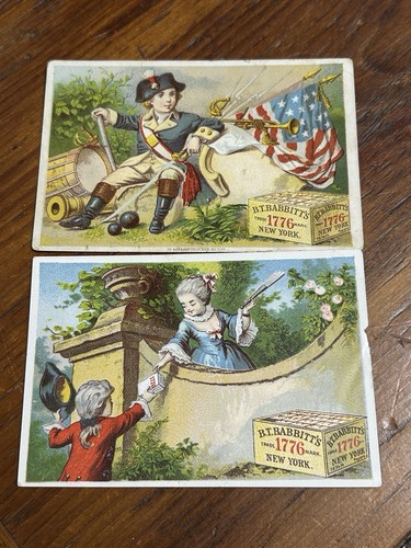 Victorian Trade Card Lot Babbitt's Soap Powder Patriotic 1776 New York.