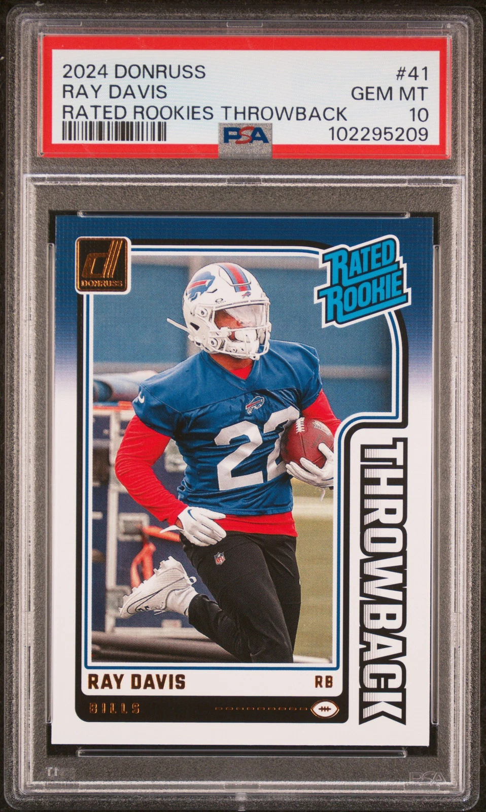 Ray Davis Panini Donruss Rated Rookies Throwback #41 Base