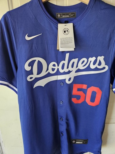 Nike Royal Blue Los Angeles Dodgers Mookie Betts #50 Alternate Jersey NWT 