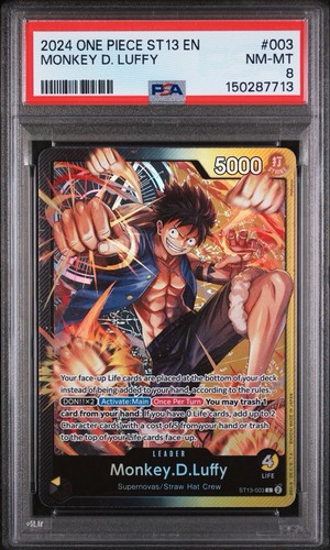 Monkey.D.Luffy graded PSA 8 for sale on eBay