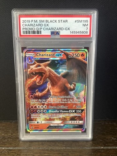 2019 Pokémon TCG Charizard GX SM195 Detective Pikachu Promo PSA 7