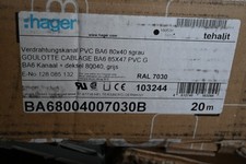 Hager/Tehalit Verdrahtungskanal PVC RAL7030 BA6 div. Größen 16 Pakete Palette