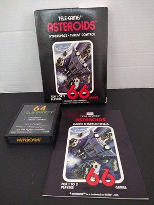 Atari 2600 Sears Tele-Games Asteroids 1981 Game Complete In Box With Manual