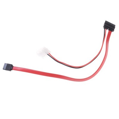 7+6 Pin slimline sata cable for slim latop SATA DVD+/-RW Drive power cord to.t2