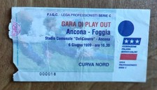 BIGLIETTO PARTITA CALCIO ANCONA FOGGIA 1999 PLAY OUT