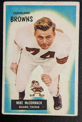 1955 Bowman #2 MIKE McCORMACK Rookie RC -- HOF Cleveland Browns - Filler