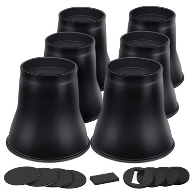 Bed Risers 6 Inch Heavy Duty, Round Furniture Risers for Bed Desk Table Sofa ...