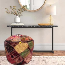 24" XMAS GIFT HOME DÉCOR OTTOMAN POUF BENCH FOOTSTOOL POUFFE PILLOW CHAIR COVER