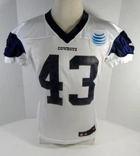 2015 Dallas Cowboys #43 Game Issued White Practice Jersey DP18924