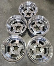 (5) Vintage Mickey Thompson ALCOA Challenger Forged Aluminu Wheels 15x10, 5x4.5