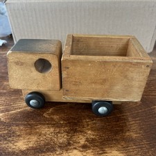 Vintage Wooden Toy Dump Truck Creative Playthings Made In USA.