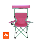 Kids Canopy Chair with Safety Lock Pink Green 125lb Capacity Outdoor Seat