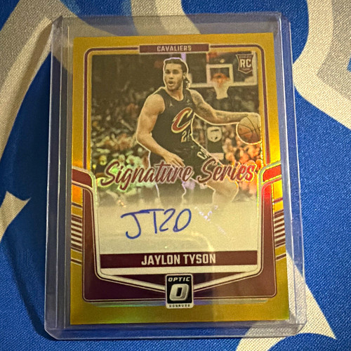 Panini 2024-25 Donruss Optic Jaylon Tyson Cavs Signature Series RC Auto Gold /10