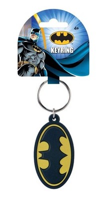Toy Zany DC Comics Batman Logo Laser Cut Rubber Keychain