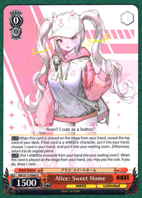 Alice: Sweet Home - GoV: Nikke NIK/S117-E069 U - Weiss Schwarz TCG Card