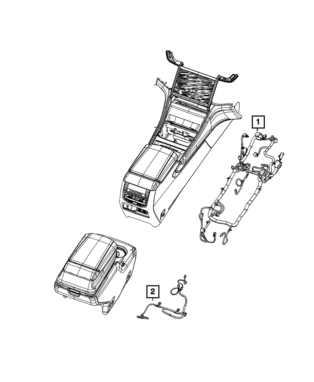 Genuine Mopar Console Wiring 68380031ag