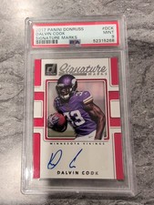 RARE 2017 Dalvin Cook RC Panini Donruss Signature Marks Auto PSA 9