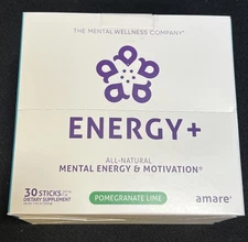 Amare Global Energy+ Pomegranate Lime 30 Sticks Exp 06/26