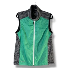 N'vo Nivo Sport Women Sz Large Performance Full Zip Golf Running Vest Pockets