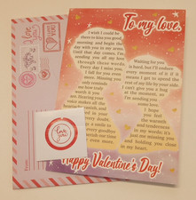 Valentines Day Card for Him Her Romantic Love Card Husband Wife Girlfriend Blank