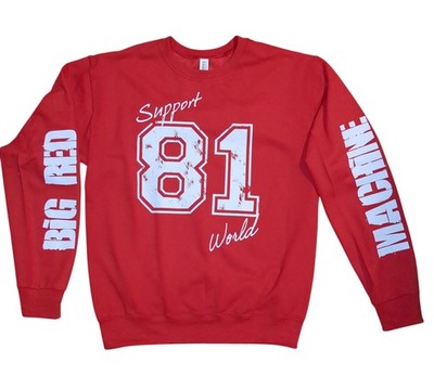 HELLS ANGELS SUPPORT 81 SWEATSHIRT ''SUPPORT 81 WORLD'' rot