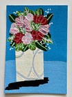 ACEO Original Acrylic and Collage Painting Flowers You Give Your Mother-In-Law — photo 1