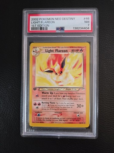 Light Flareon (1st Edition) graded PSA 7 for sale on eBay