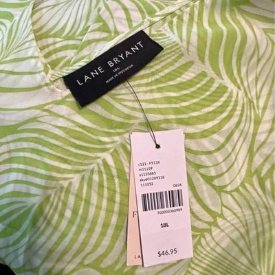 Lane Bryant Sleeveless Top Size 18L plus size Double Layer Chiffon Tank