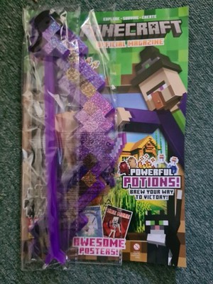 Minecraft Official magazine Issue 14 Enchanted Bow and Arrow New Still Sealed